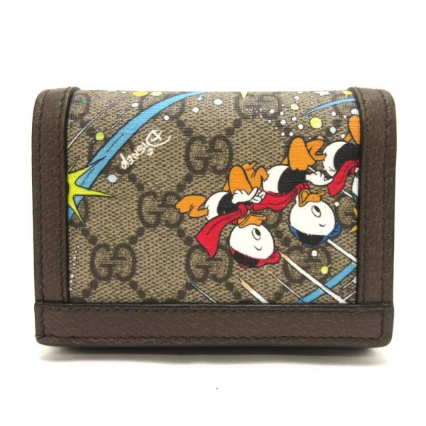 37294727 2 Gucci GG Supreme Bifold Wallet Disney Beige Brown