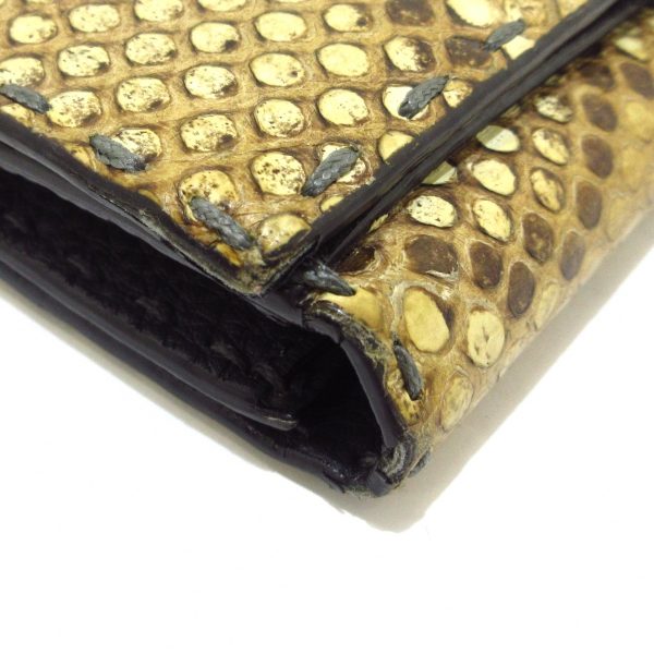 37294731 10 Fendi Long Wallet Python Beige Brown