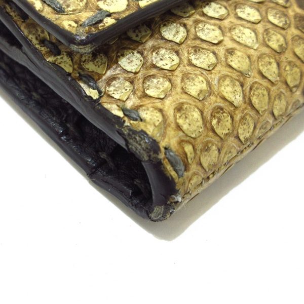 37294731 7 Fendi Long Wallet Python Beige Brown