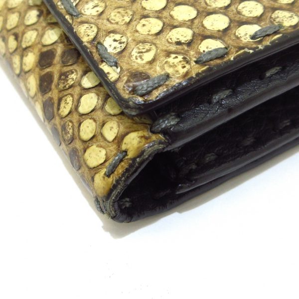 37294731 9 Fendi Long Wallet Python Beige Brown