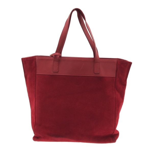 37294993 3 Saint Laurent Paris Reversible Cabas Suede Leather Tote Red