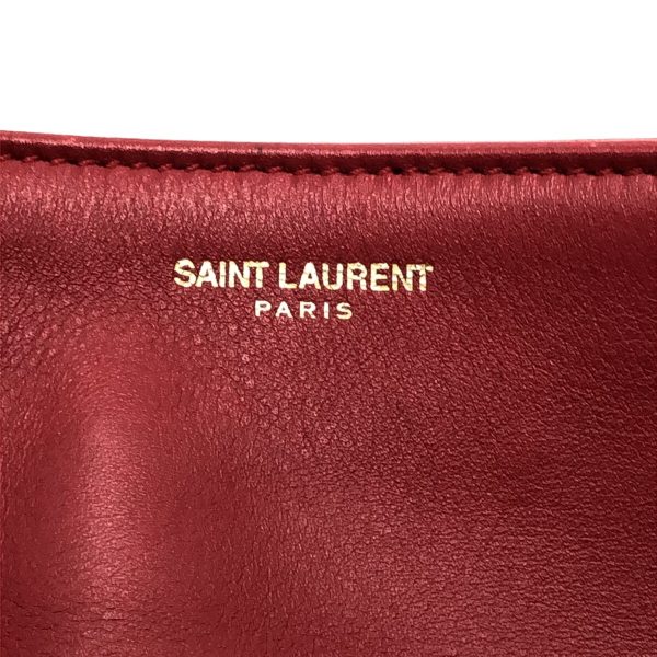 37294993 7 Saint Laurent Paris Reversible Cabas Suede Leather Tote Red