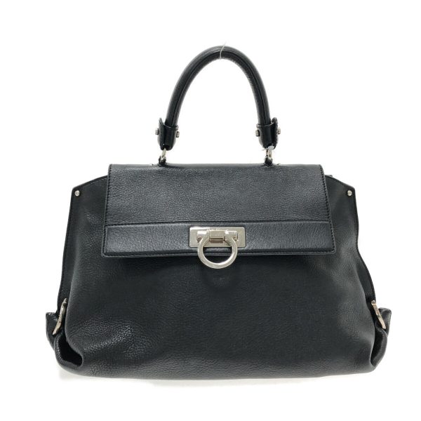 37295006 1 Salvatore Ferragamo Medium Sophia Leather Handbag Black