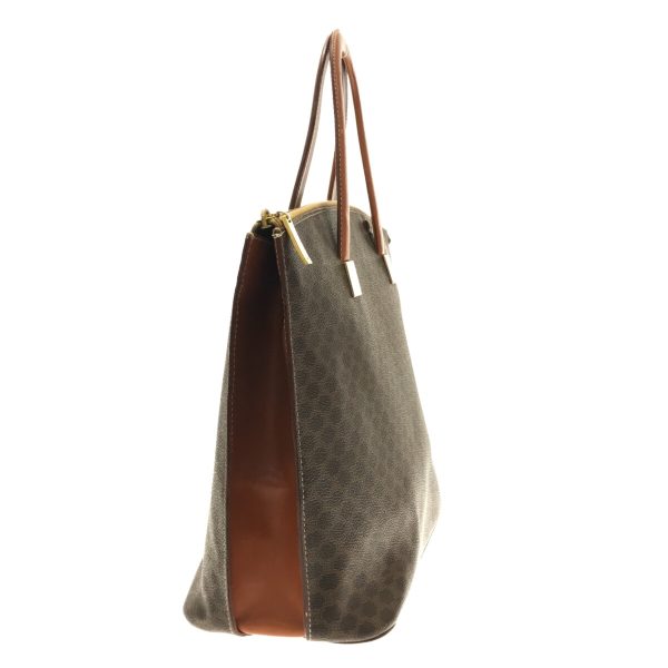 37295028 2 Celine Macadam Pattern PVC Handbag Brown