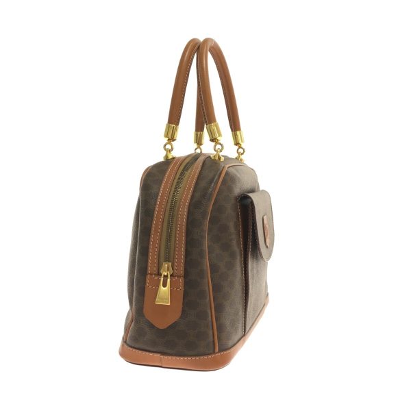 37295034 2 Celine Macadam Pattern PVC Handbag Brown