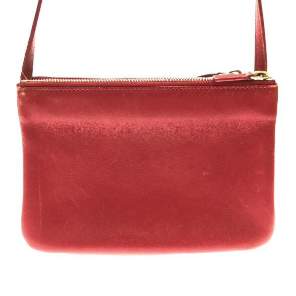 37295039 3 Celine Leather Trio Shoulder Bag Red