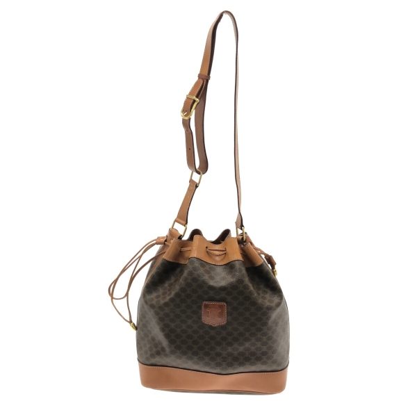 37295041 1 Celine Macadam Pattern PVC Shoulder Bag Brown