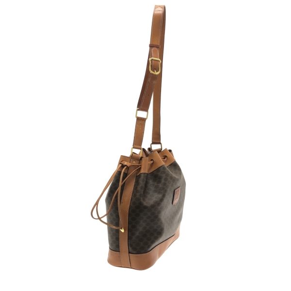 37295041 2 Celine Macadam Pattern PVC Shoulder Bag Brown