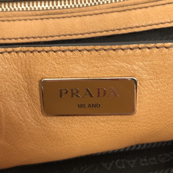 37295052 7 Prada Tote Bag Leather Light Brown