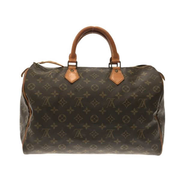 37295935 3 Louis Vuitton Speedy Canvas Monogram Handbag Brown