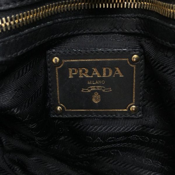 37303362 7 Prada Tote Bag Nylon x Leather Black