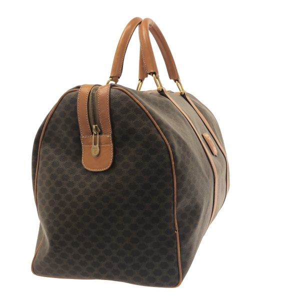 37306446 2 Celine Macadam Pattern PVC Boston Bag Brown