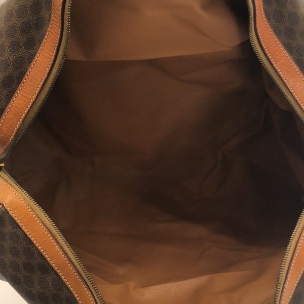 37306446 6 Celine Macadam Pattern PVC Boston Bag Brown