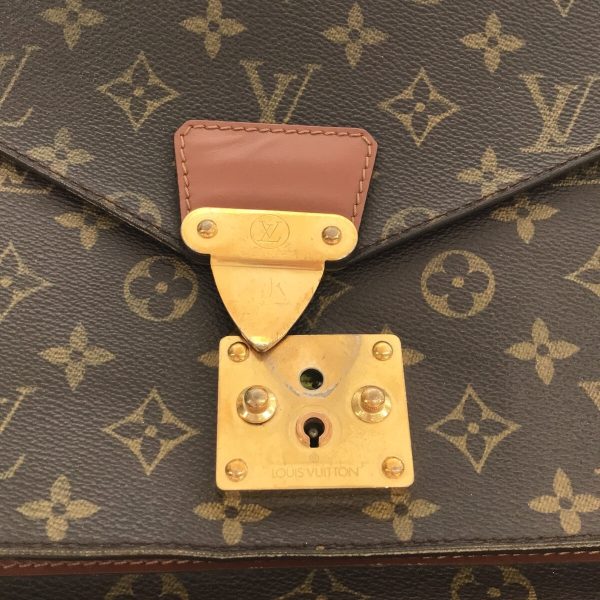 37306459 11 Louis Vuitton Monceau Canvas Monogram Handbag Brown