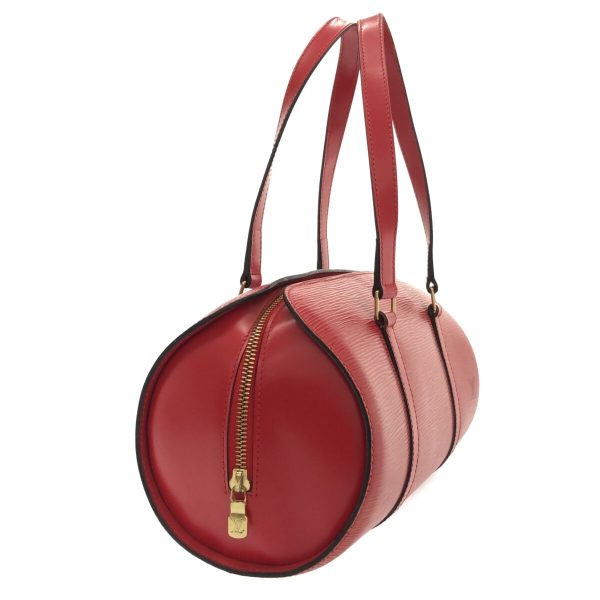 37310169 2 Louis Vuitton Souflot Leather Handbag Red