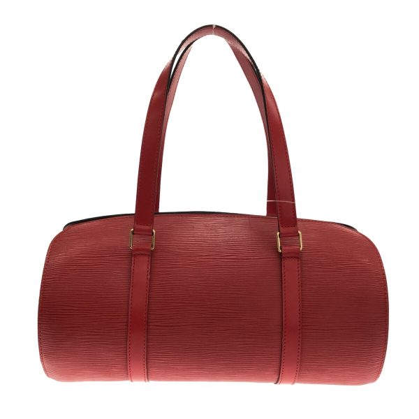 37310169 3 Louis Vuitton Souflot Leather Handbag Red