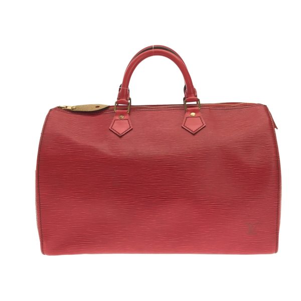 37310184 3 Louis Vuitton Speedy Leather Handbag Red