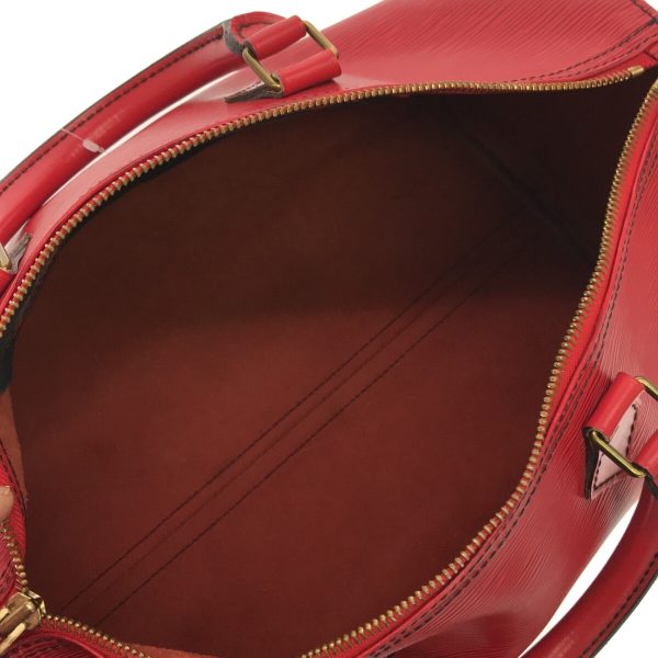 37310184 6 Louis Vuitton Speedy Leather Handbag Red