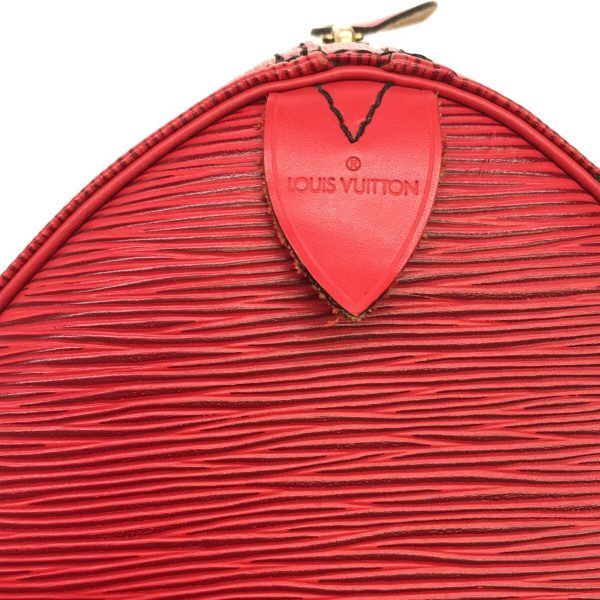 37310184 7 Louis Vuitton Speedy Leather Handbag Red