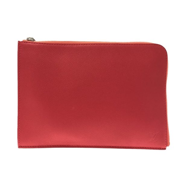 37310210 1 Louis Vuitton Pochette Jour Leather Taurillon Clutch Bag Rouge