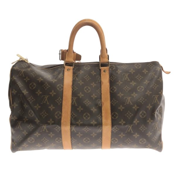 37310570 3 Louis Vuitton Keepall Canvas Monogram Boston Bag Brown