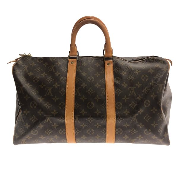 37310571 3 Louis Vuitton Keepall Canvas Monogram Boston Bag Brown