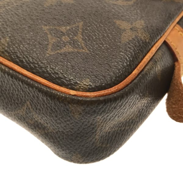 37311818 5 Louis Vuitton Pochette Marly Canvas Monogram Shoulder Bag Brown