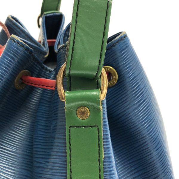 37312105 10 Louis Vuitton Noe Leather Tricolor Shoulder Bag Blue x Red x Green