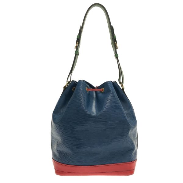 37312105 3 Louis Vuitton Noe Leather Tricolor Shoulder Bag Blue x Red x Green