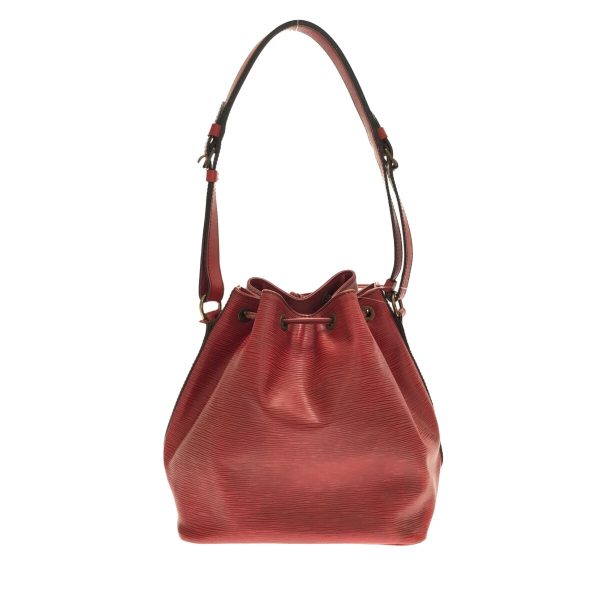 37312106 3 Louis Vuitton Petit Noe Leather Shoulder Bag Red