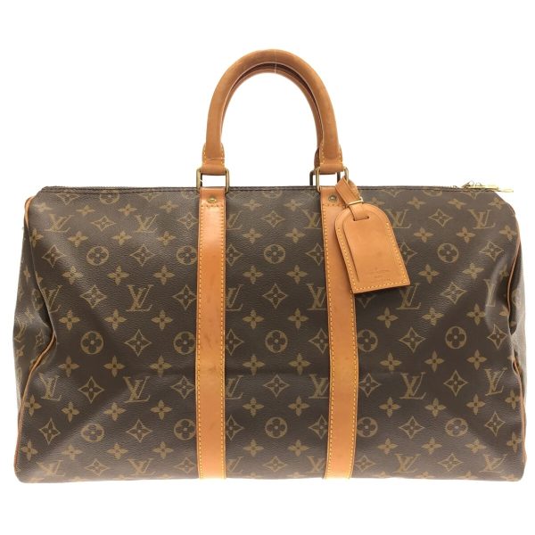 37312300 1 Louis Vuitton Keepall Canvas Monogram Boston Bag Brown