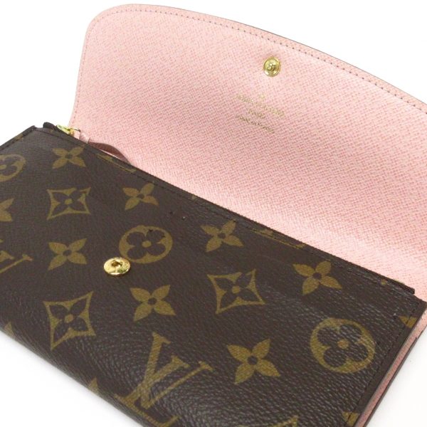 37312376 3 Louis Vuitton Portefeuille Emily Monogram Long Wallet Rose