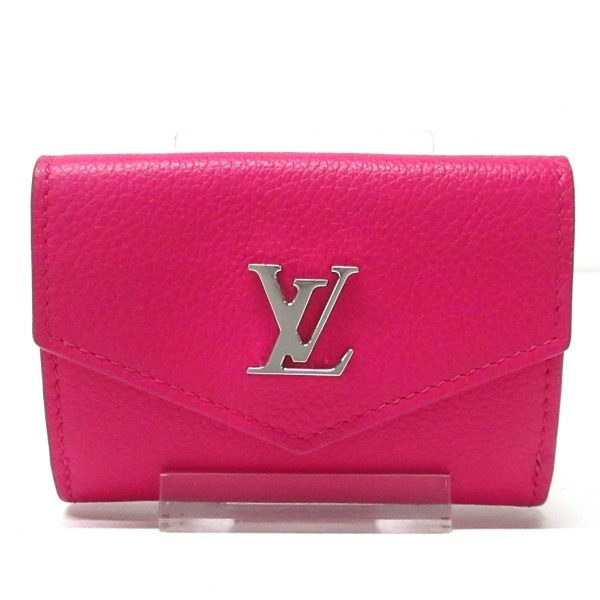 37312378 1 Louis Vuitton Portefeuille Lock Leather Grain Trifold Wallet Rose