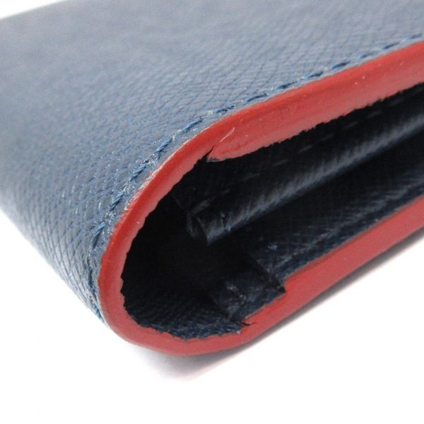 37312384 7 Louis Vuitton Portefeuille Brazza Leather Taiga Long Wallet Blue