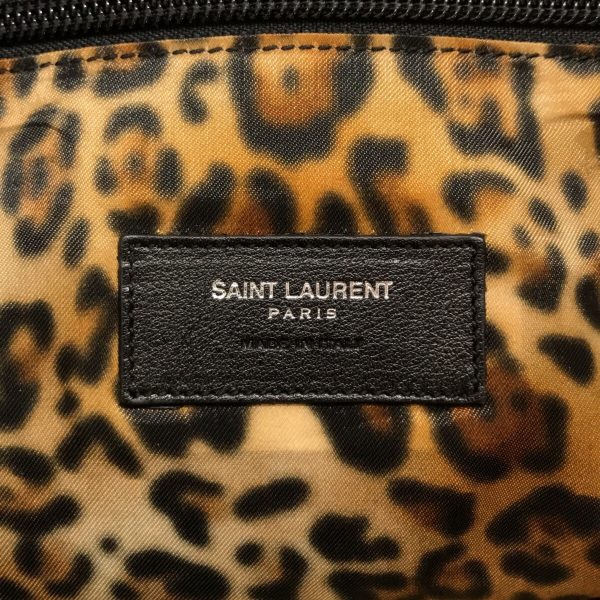 37312423 7 Saint Laurent Paris Boston Leather Bag Black