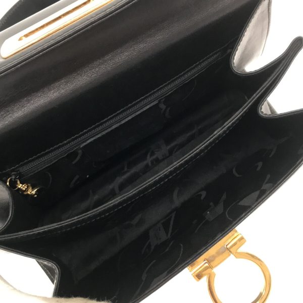 37312446 6 Salvatore Ferragamo Gancini Leather Handbag Black