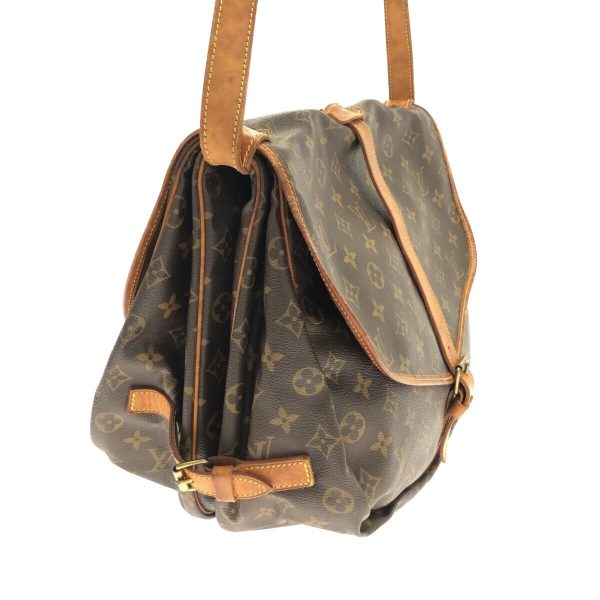 37319776 2 Louis Vuitton Saumur Canvas Monogram Shoulder Bag Brown