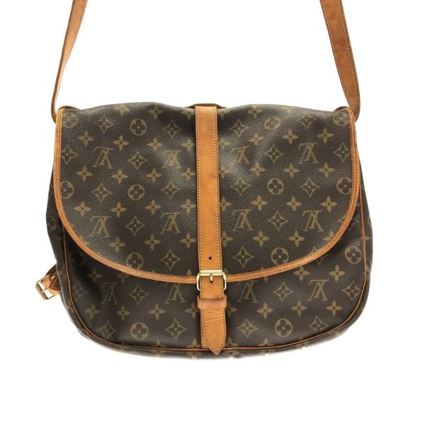 37319776 3 Louis Vuitton Saumur Canvas Monogram Shoulder Bag Brown