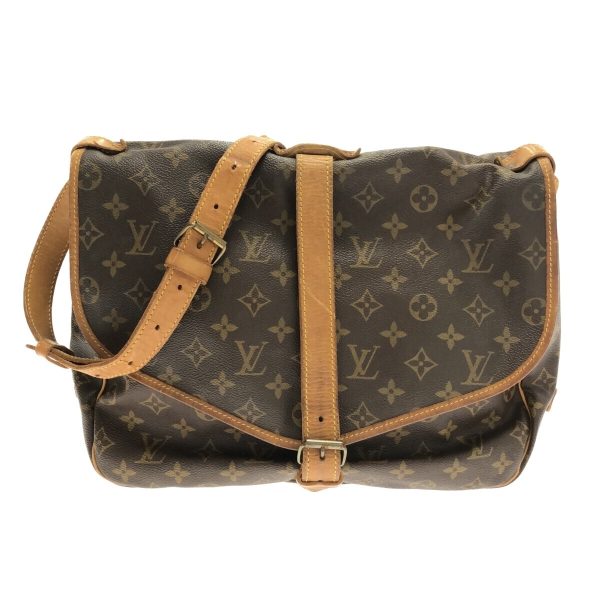 37319777 1 Louis Vuitton Saumur Canvas Monogram Shoulder Bag Brown