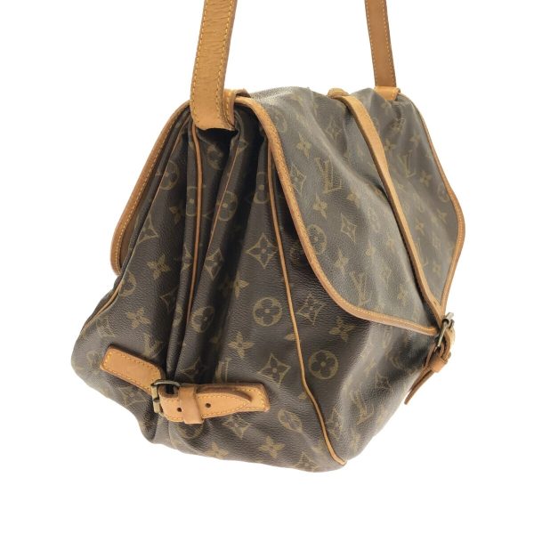 37319777 2 Louis Vuitton Saumur Canvas Monogram Shoulder Bag Brown