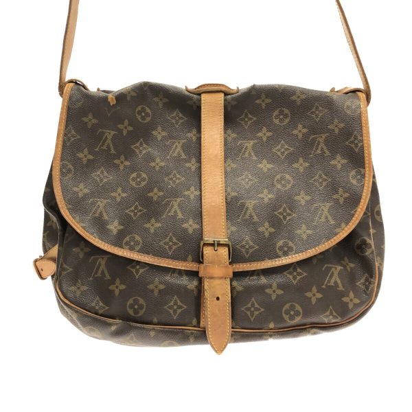 37319777 3 Louis Vuitton Saumur Canvas Monogram Shoulder Bag Brown