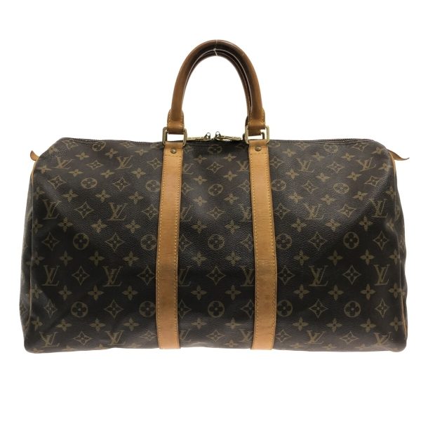 37319812 1 Louis Vuitton Keepall Canvas Monogram Boston Bag Brown