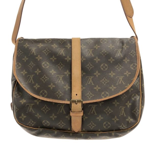 37319824 3 Louis Vuitton Saumur Canvas Monogram Shoulder Bag Brown