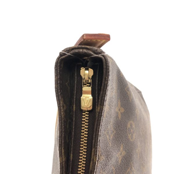 37319837 11 Louis Vuitton Looping Canvas Monogram Shoulder Bag Brown