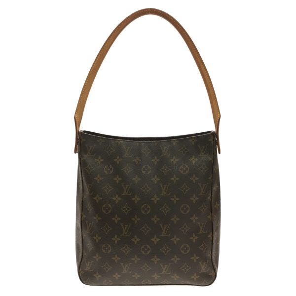 37321227 1 Louis Vuitton Looping Canvas Monogram Shoulder Bag Brown