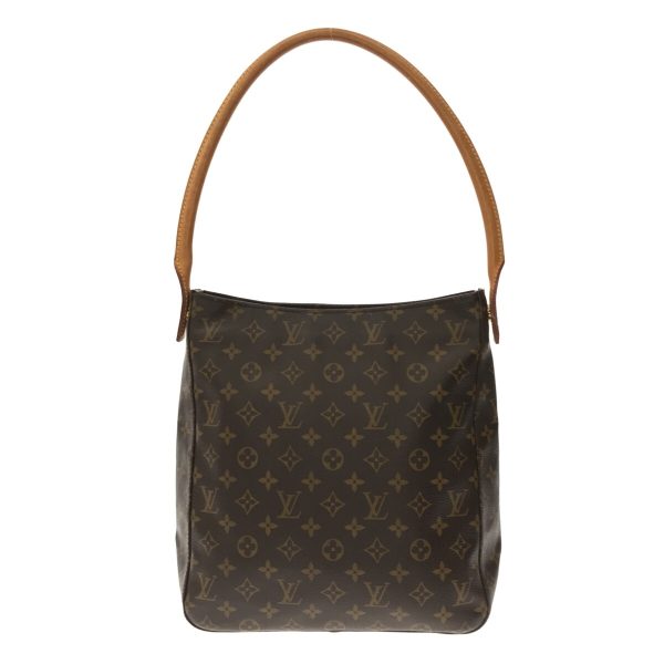 37321229 1 Louis Vuitton Looping Canvas Monogram Shoulder Bag Brown