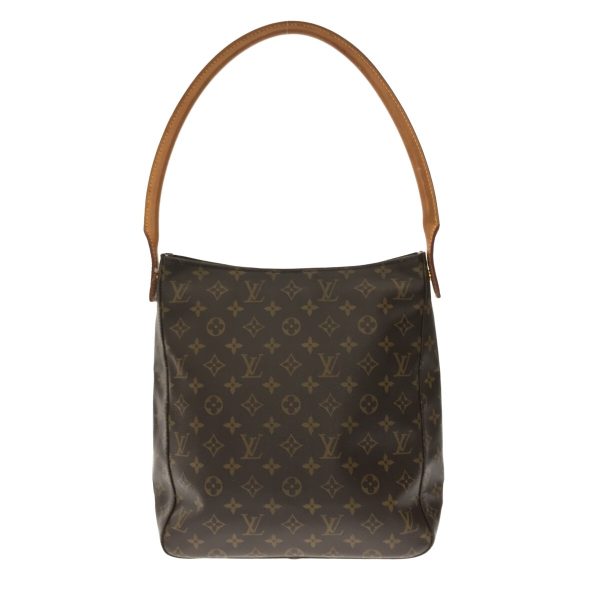 37321229 3 Louis Vuitton Looping Canvas Monogram Shoulder Bag Brown