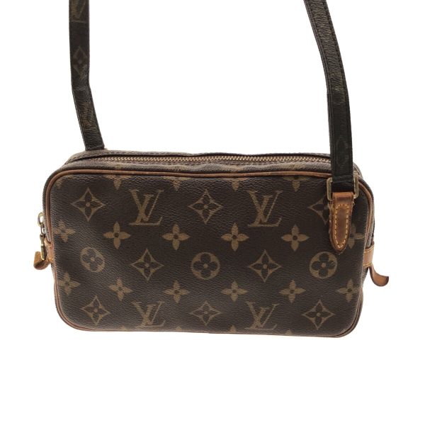 37321365 3 Louis Vuitton Pochette Marly Canvas Monogram Shoulder Bag Brown