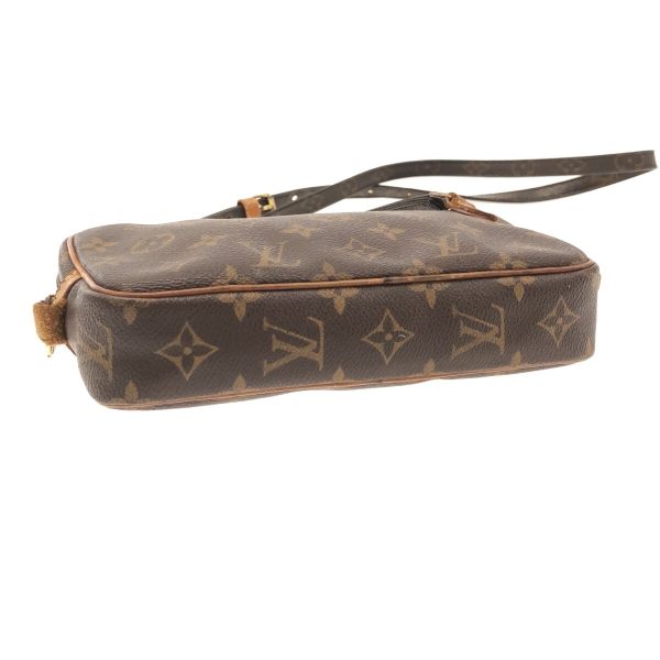 37321365 4 Louis Vuitton Pochette Marly Canvas Monogram Shoulder Bag Brown