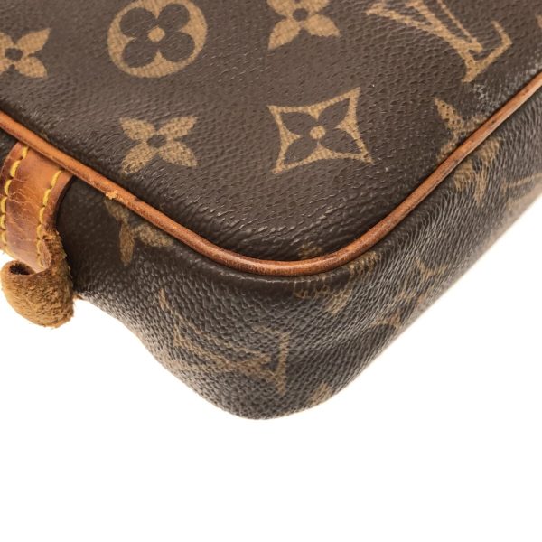 37321365 5 Louis Vuitton Pochette Marly Canvas Monogram Shoulder Bag Brown